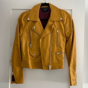 Golden faux leather jacket